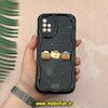 قاب گوشی Galaxy A51 سامسونگ ژله ای سولید SOLID منحنی سه بعدی برجسته عروسکی Friends خرسی تدی محافظ لنز دار مشکی کد 57109