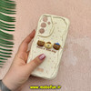 قاب گوشی Galaxy A55 سامسونگ ژله ای سولید SOLID منحنی سه بعدی برجسته عروسکی Friends خرسی تدی محافظ لنز دار سفید کد 57113