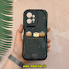 قاب گوشی Redmi Note 12 4G شیائومی ژله ای سولید SOLID منحنی سه بعدی برجسته عروسکی Friends خرسی تدی محافظ لنز دار مشکی کد 57127
