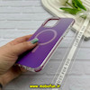 قاب گوشی iPhone 13 Pro Max آیفون طلقی HARD اورجینال Mobile Case کرومی ایربگ دار مگ سیف دار بنفش کد 57137