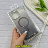 قاب گوشی iPhone 13 Pro Max آیفون طلقی HARD اورجینال Mobile Case کرومی ایربگ دار مگ سیف دار خاکستری کد 57141