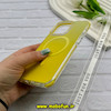 قاب گوشی iPhone 14 Pro Max آیفون طلقی HARD اورجینال Mobile Case کرومی ایربگ دار مگ سیف دار زرد کد 57142
