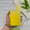 قاب گوشی iPhone 14 Pro Max آیفون طلقی HARD اورجینال Mobile Case کرومی ایربگ دار مگ سیف دار زرد کد 57143
