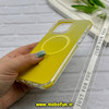 قاب گوشی iPhone 14 Pro Max آیفون طلقی HARD اورجینال Mobile Case کرومی ایربگ دار مگ سیف دار زرد کد 57143