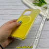 قاب گوشی iPhone 15 Pro Max آیفون طلقی HARD اورجینال Mobile Case کرومی ایربگ دار مگ سیف دار زرد کد 57144