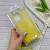 قاب گوشی iPhone 15 Pro Max آیفون طلقی HARD اورجینال Mobile Case کرومی ایربگ دار مگ سیف دار زرد کد 57144