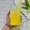 قاب گوشی iPhone 15 Pro Max آیفون طلقی HARD اورجینال Mobile Case کرومی ایربگ دار مگ سیف دار زرد کد 57144