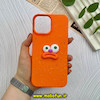 قاب گوشی iPhone 13 Pro Max آیفون سیلیکونی توسکا برفی عروسکی برجسته میم نارنجی کد 57191