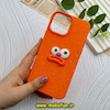 قاب گوشی iPhone 13 Pro Max آیفون سیلیکونی توسکا برفی عروسکی برجسته میم نارنجی کد 57191