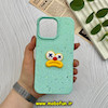 قاب گوشی iPhone 14 Pro Max آیفون سیلیکونی توسکا برفی عروسکی برجسته میم سبزآبی کد 57201