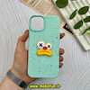 قاب گوشی iPhone 13 - iPhone 14 آیفون سیلیکونی توسکا برفی عروسکی برجسته میم سبزآبی کد 57189