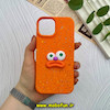 قاب گوشی iPhone 15 آیفون سیلیکونی توسکا برفی عروسکی برجسته میم نارنجی کد 57203