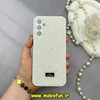 قاب گوشی Galaxy A14 سامسونگ نگین دار سواروسکی پلاک فلزی اورجینال محافظ لنز دار سفید کد 57919