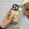 قاب گوشی iPhone 16 Pro آیفون کبریتی چرمی اورجینال Unique Case محافظ لنزدار کپسولی تدی کد 57311