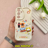 قاب گوشی Galaxy A55 سامسونگ ژله ای سولید SOLID منحنی سه بعدی برجسته عروسکی TOY STORY محافظ لنز دار کرم کد 57837