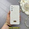قاب گوشی Galaxy A16 سامسونگ نگین دار سواروسکی پلاک فلزی اورجینال محافظ لنز دار سفید کد 57925