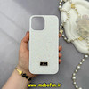 قاب گوشی iPhone 13 Pro Max آیفون نگین دار سواروسکی پلاک فلزی اورجینال محافظ لنز دار سفید کد 57947
