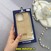 قاب گوشی iPhone 16 Pro آیفون نگین دار سواروسکی پلاک فلزی اورجینال محافظ لنز دار طلایی کد 57957