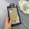 قاب گوشی iPhone 15 آیفون نگین دار سواروسکی پلاک فلزی اورجینال محافظ لنز دار طلایی کد 57951