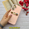 قاب گوشی Galaxy A16 سامسونگ سیلیکونی فانتزی برجسته لنز کرومی لاکچری طرح Lucky everyday صورتی کد 57371