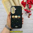 قاب گوشی Galaxy A36 سامسونگ سیلیکونی فانتزی برجسته لنز کرومی لاکچری طرح Lucky everyday مشکی کد 57376