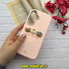 قاب گوشی Galaxy A56 سامسونگ سیلیکونی فانتزی برجسته لنز کرومی لاکچری طرح Lucky everyday صورتی کد 57380
