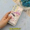 قاب گوشی Galaxy S23 FE سامسونگ اورجینال چرمی کلاسیک کرم محافظ لنزدار ایربگ دار طرح گربه کیوت کد 58816