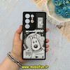 قاب گوشی Galaxy S23 Ultra سامسونگ اورجینال چرمی کلاسیک مشکی محافظ لنزدار ایربگ دار طرح سگ کد 58817
