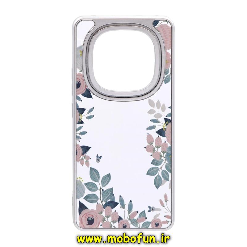 قاب گوشی Redmi Note 14 Pro 5G / Redmi Note 14 Pro Plus شیائومی اورجینال فانتزی سخت آینه ای ایربگ دار طرح گل زیبا کد 48254