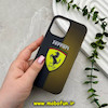 قاب گوشی iPhone 16 آیفون هارد Hard چاپی درجه یک Car Design طرح اسپرت Ferrari مشکی کد 57767