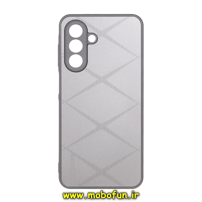 قاب گوشی Galaxy A26 سامسونگ مدل PVD ضد خش پشت گلس شیشه ای Pro Case محافظ لنز دار خاکستری کد 48343