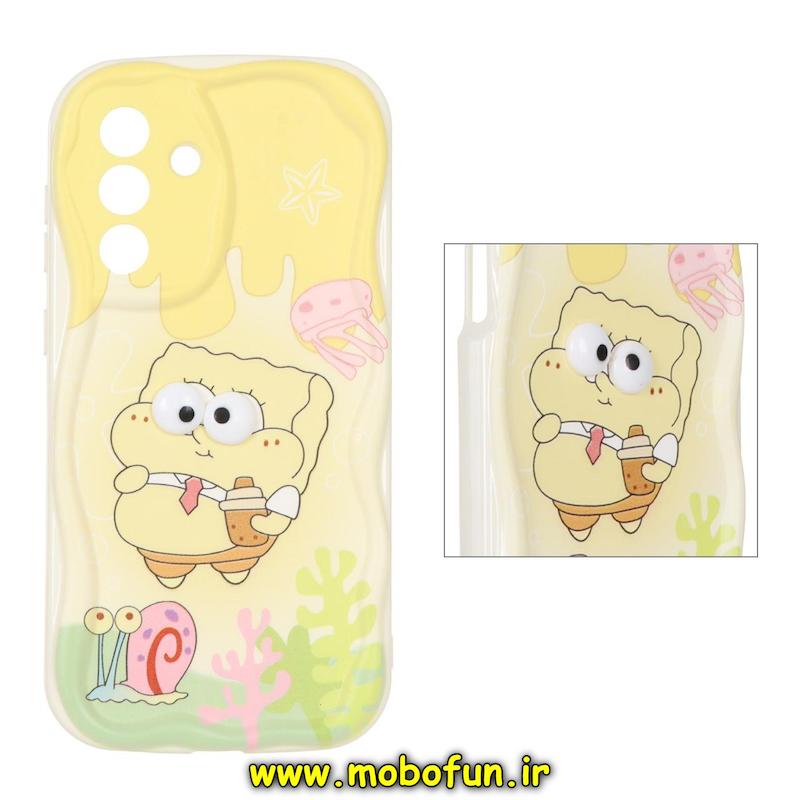 قاب گوشی Galaxy A36 سامسونگ عروسکی کارتونی سه بعدی TPU کپسولی بالشتی محافظ لنز دار طرح باب اسفنجی کیوت کد 48359