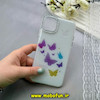 قاب گوشی iPhone 11 Pro Max آیفون اورجینال HI FRIEND لاکچری فانتزی اکلیلی طلقی لنز شاین طرح پروانه کیوت کد 59449