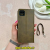 کیف گوشی Galaxy A22 5G سامسونگ مگنتی طرح چرم کتابی محافظ لنزدار بنددار سبز کد 59103