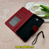 کیف گوشی Galaxy J7 Prime سامسونگ مگنتی طرح چرم کتابی محافظ لنزدار بنددار قرمز کد 59159