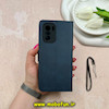 کیف گوشی Poco F3 - Mi 11i شیائومی مگنتی طرح چرم کتابی محافظ لنزدار بنددار سرمه ای کد 59173