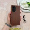 کیف گوشی Poco F3 - Mi 11i شیائومی مگنتی طرح چرم کتابی محافظ لنزدار بنددار قهوه ای کد 59174