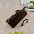 کیف گوشی Poco F3 - Mi 11i شیائومی مگنتی طرح چرم کتابی محافظ لنزدار بنددار قهوه ای کد 59174