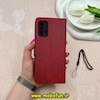 کیف گوشی Redmi 9T شیائومی مگنتی طرح چرم کتابی محافظ لنزدار بنددار قرمز کد 59181