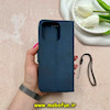 کیف گوشی Redmi 10C / Redmi 10 Power / Poco C40 شیائومی مگنتی طرح چرم کتابی محافظ لنزدار بنددار سرمه ای کد 59190