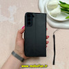 کیف گوشی Galaxy S21 Plus سامسونگ مگنتی طرح چرم کتابی محافظ لنزدار بنددار مشکی کد 59228