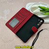 کیف گوشی Galaxy S21 Plus سامسونگ مگنتی طرح چرم کتابی محافظ لنزدار بنددار قرمز کد 59230