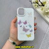 قاب گوشی iPhone 11 آیفون اورجینال HI FRIEND لاکچری فانتزی اکلیلی طلقی لنز شاین طرح پروانه کیوت کد 59445