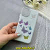 قاب گوشی iPhone 11 آیفون اورجینال HI FRIEND لاکچری فانتزی اکلیلی طلقی لنز شاین طرح پروانه کیوت کد 59445