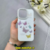 قاب گوشی iPhone 13 Pro آیفون اورجینال HI FRIEND لاکچری فانتزی اکلیلی طلقی لنز شاین طرح پروانه کیوت کد 59480