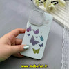 قاب گوشی iPhone 13 Pro آیفون اورجینال HI FRIEND لاکچری فانتزی اکلیلی طلقی لنز شاین طرح پروانه کیوت کد 59480