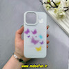 قاب گوشی iPhone 15 Pro Max آیفون اورجینال HI FRIEND لاکچری فانتزی اکلیلی طلقی لنز شاین طرح پروانه کیوت کد 59486