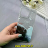 قاب گوشی iPhone 15 Pro Max آیفون اورجینال HI FRIEND لاکچری فانتزی اکلیلی طلقی لنز شاین طرح کهکشان کد 59489