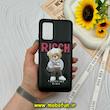 قاب گوشی Galaxy A32 4G سامسونگ اورجینال چرمی پافری فانتزی برجسته طرح خرس تدی RICCH مشکی کد 59327