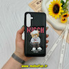 قاب گوشی Galaxy A35 سامسونگ اورجینال چرمی پافری فانتزی برجسته طرح خرس تدی RICCH مشکی کد 59330